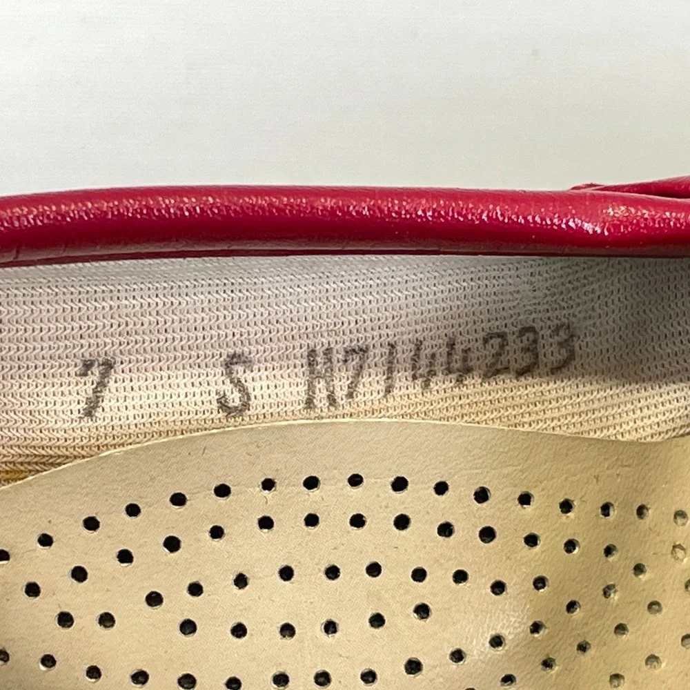 SAS Wink Penny Loafers Womens Size 7 S Red Leather Slip On Tripad Comfort Shoes